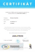 Certifikát JABLOTRON ALARMS
